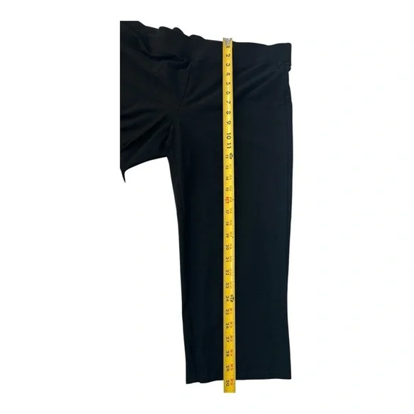 Eileen Fisher Stretch Crepe Straight Pant Women Size Large Black | Quiet Luxury - Picture 11 of 11